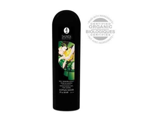 Возбуждающий гель для влюбленных Shunga Lotus Noir, уникальная формула с L-аргинином, 60 мл.