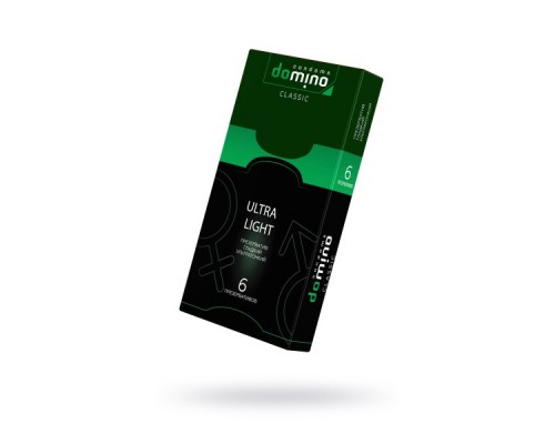Презервативы Domino, classic, ultra light, латекс, 18 см, 5,2 см, 6 шт.