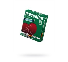 Презервативы Masculan, сlassic 4, XXL, латекс, увеличенного размера, розовый, 20 см, 5,5 см, 3 шт.