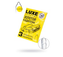 Презервативы Luxe, конверт «Золотой кадиллак», латекс, 18 см, 5,2 см, 3 шт.
