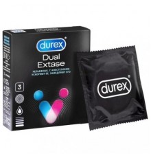 Презервативы Durex №3 Dual Extase рельефные с анестетиком