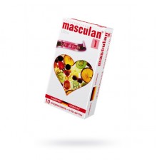Презервативы Masculan, ultra 1, тутти-фрутти, 19 см, 5,3 см, 10 шт.