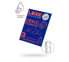 Презервативы Luxe, конверт «Сексреаниматор», латекс, персик, 18 см, 5,2 см, 3 шт.