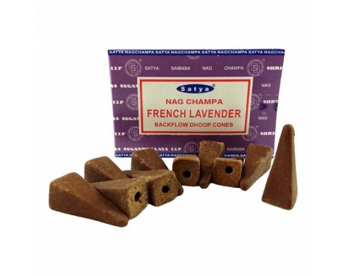 French Lavender Backflow Ароматические Конусы 10 шт Satya