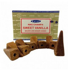 Sweet Vanilla Backflow Ароматические Конусы 10 шт Satya