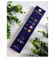 Ароматические Палочки 4 в 1 (Сандал, Лаванда, Роза, Французская Ваниль) с Подставкой 20 шт Bestofindia