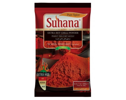 Перец Острый Чили Молотый Extra Hot Chilli Powder 200г Suhana