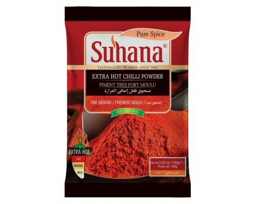 Перец Острый Чили Молотый Extra Hot Chilli Powder 100г Suhana