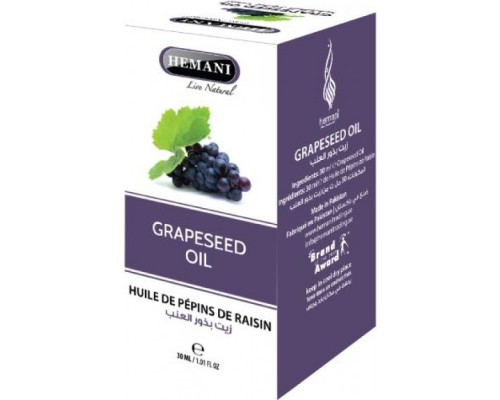 Масло Эфирное Виноградных Косточек GrapeSeed Oil Hemani 30 мл