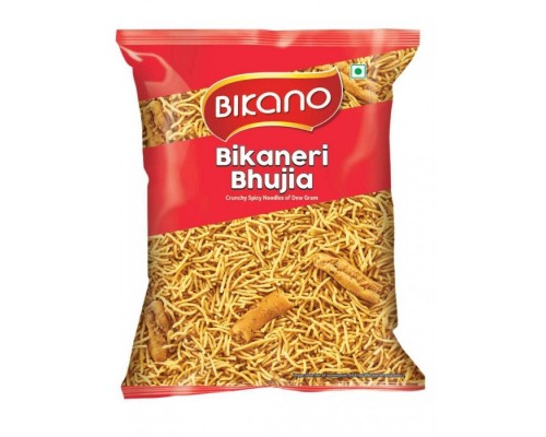 Закуска Индийская Хрустящая Лапша из Бобов Вигны Bikaneri Bhujia Bikano 200 г
