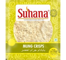 Лепешки из Муки Бобовых Папад с Маш Papad Mung Crisps 200г Suhana