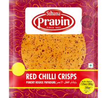 Лепешки из Муки Бобовых Папад с Перцем Чили Papad Red Chilli Crisps 200г Suhana