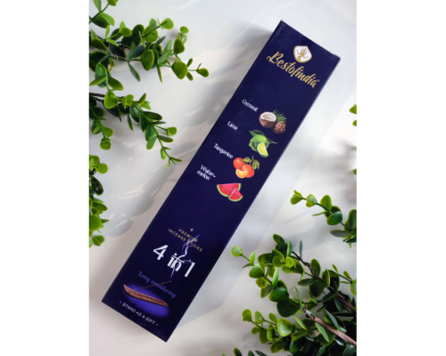 Ароматические Палочки 4 в 1 (Кокос, Лайм, Мандарин, Арбуз) с Подставкой 20 шт Bestofindia