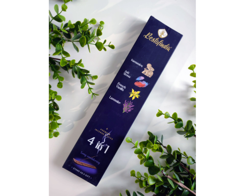 Ароматические Палочки 4 в 1 (Камасутра, Анти-Стресс, Французская Ваниль, Лаванда) с Подставкой 20 шт Bestofindia