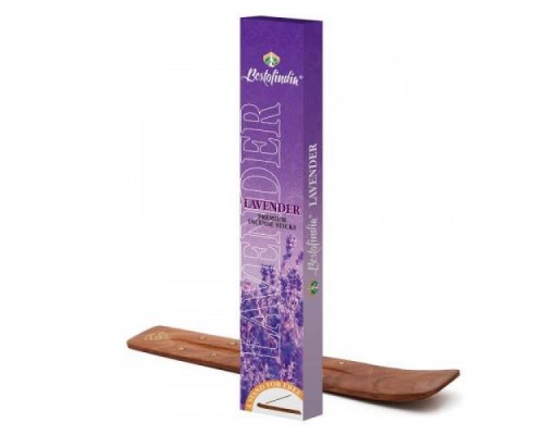 Благовония Лаванда Премиум Lavander Premium с Подставкой Bestofindia 20 шт