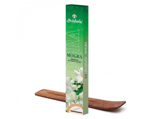 Благовония Могра Премиум Mogra Premium с Подставкой Bestofindia 20 шт