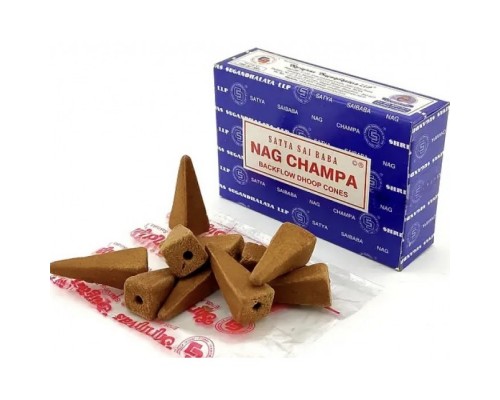 Nag Champa Backflow Ароматические Конусы 10 шт Satya