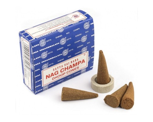 Nag Champa Ароматические Конусы 12 шт Satya