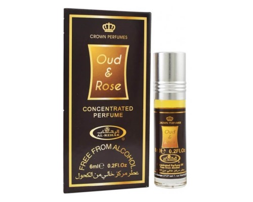 Al Rehab Унисекс Oud & Rose Масляные Духи Ролик 6 мл