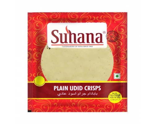 Лепешки из Муки Бобовых Папад Papad Plain Udid Crisps 200г Suhana