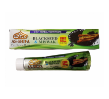 Зубная Паста As-Shifa 2 в 1 с чёрным тмином и мисваком, 120г + 50г