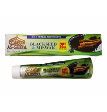 Зубная Паста As-Shifa 2 в 1 с чёрным тмином и мисваком, 120г + 50г