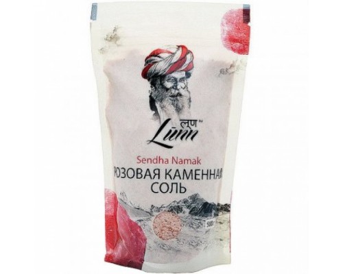 Соль Розовая Каменная Мелкая Lunn 500 г
