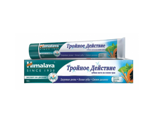 Зубная Паста на Основе Трав Тройное Действие Himalaya 125 г
