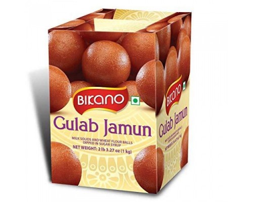 Сладость Индийская Гулаб Джамун Молочные Шарики в Сахарном Сиропе Ж/Б Gulab Jamun Bikano 1 кг