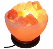 Светильник из Гималайской Кристаллической Соли "Himalayan" Фигура Ваза с Камнями Д 15-17 см Вес 3-4 кг
