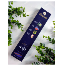 Ароматические Палочки 4 в 1 (СПА, Анти-Стресс, Удача, Привлечение Денег) с Подставкой 20 шт Bestofindia