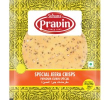 Лепешки из Муки Бобовых Специальные Папад с Кумином Special Jeera Crisps No.5 200г Suhana