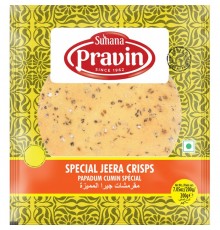 Лепешки из Муки Бобовых Специальные Папад с Кумином Special Jeera Crisps No.5 200г Suhana