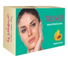 Мыло Trichup Herbal Whitening Soap c Папайей Papaya Отбеливающее Vasu 125 г