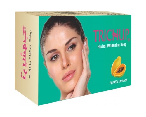Мыло Trichup Herbal Whitening Soap c Папайей Papaya Отбеливающее Vasu 125 г