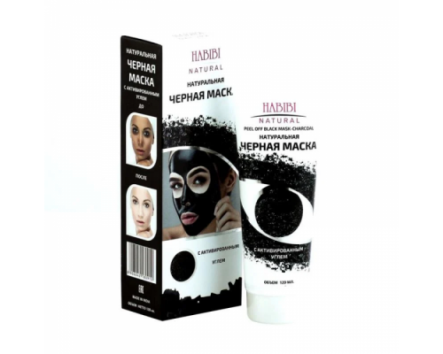 Натуральная Маска-Пленка с Активированным Углем Habibi Natural 120 мл