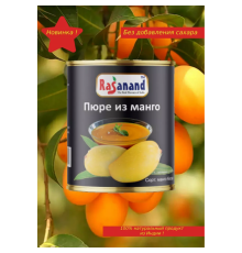 Пюре из Манго Kesar Mango Pulp без Сахара 850г Rasanand